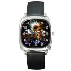 Wonderful Horses In The Universe Square Metal Watches by FantasyWorld7