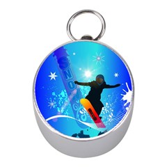 Snowboarding Mini Silver Compasses by FantasyWorld7