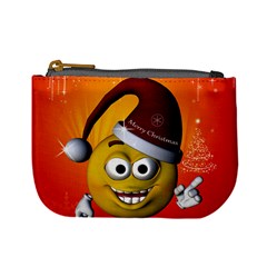 Cute Funny Christmas Smiley With Christmas Tree Mini Coin Purses by FantasyWorld7