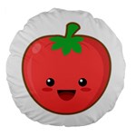 Kawaii Tomato Large 18  Premium Round Cushions Back