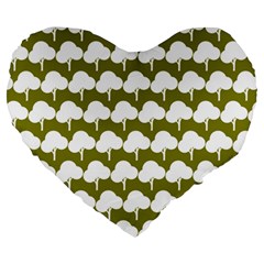 Tree Illustration Gifts Large 19  Premium Heart Shape Cushions by GardenOfOphir