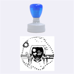 Steampunk, Shield With Hearts Rubber Round Stamps (medium) by FantasyWorld7