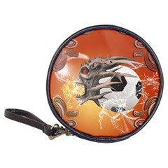 Soccer With Skull And Fire And Water Splash Classic 20-cd Wallets by FantasyWorld7