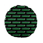 Green 3D rectangles pattern Standard 15  Premium Round Cushion  Back