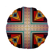 Cross And Other Shapes Standard 15  Premium Round Cushion  by LalyLauraFLM