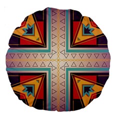 Cross And Other Shapes Large 18  Premium Round Cushion  by LalyLauraFLM