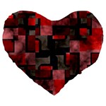 Textured shapes Large 19  Premium Heart Shape Cushion Front