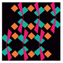 Shapes In Retro Colors  Satin Scarf by LalyLauraFLM