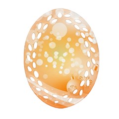 Wonderful Christmas Design With Sparkles And Christmas Balls Ornament (oval Filigree)  by FantasyWorld7