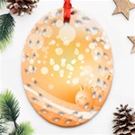Wonderful Christmas Design With Sparkles And Christmas Balls Oval Filigree Ornament (2-Side)  Back