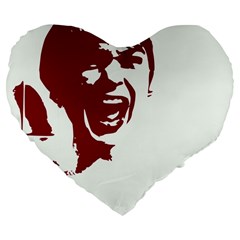 Psycho Large 19  Premium Flano Heart Shape Cushions by icarusismartdesigns
