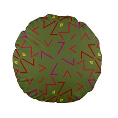 Angles Standard 15  Premium Round Cushion  by LalyLauraFLM