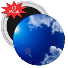 Sun Sky And Clouds 3  Magnets (10 Pack)  by trendistuff