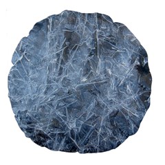 Watery Ice Sheets Large 18  Premium Round Cushions by trendistuff