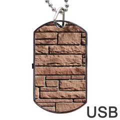 Sandstone Brick Dog Tag Usb Flash (one Side) by trendistuff