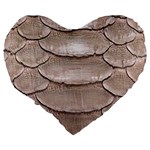 SCALY LEATHER Large 19  Premium Heart Shape Cushions Back