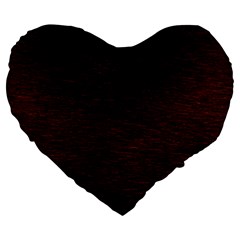 Reddish Brown Fur Large 19  Premium Heart Shape Cushions by trendistuff
