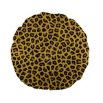 LEOPARD FUR Standard 15  Premium Flano Round Cushions Back