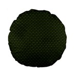 GREEN REPTILE SKIN Standard 15  Premium Round Cushions Front