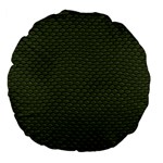 GREEN REPTILE SKIN Large 18  Premium Flano Round Cushions Front