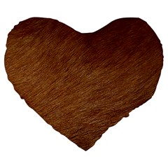 Dog Fur Large 19  Premium Flano Heart Shape Cushions by trendistuff