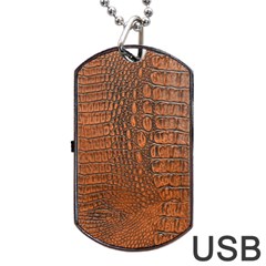 Alligator Skin Dog Tag Usb Flash (two Sides)  by trendistuff
