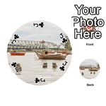 Boats At Santa Lucia River In Montevideo Uruguay Playing Cards 54 (Round)  Front - ClubJ