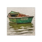 Old Fishing Boat At Santa Lucia River In Montevideo Satin Bandana Scarf Front