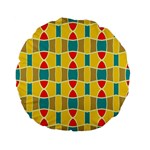 Colorful chains pattern 	Standard 15  Premium Flano Round Cushion Back