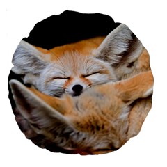 Baby Fox Sleeping Large 18  Premium Round Cushions by trendistuff