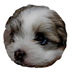 Sad Puppy Large 18  Premium Round Cushions by trendistuff