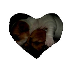 Adorable Baby Puppies Standard 16  Premium Heart Shape Cushions by trendistuff