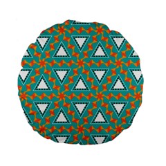 Triangles And Other Shapes Pattern 	standard 15  Premium Flano Round Cushion by LalyLauraFLM