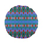 Pastel rhombus pattern	Standard 15  Premium Flano Round Cushion Front