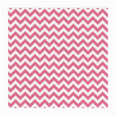 Pink And White Zigzag Medium Glasses Cloth by Zandiepants