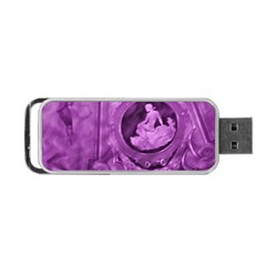 Vintage Purple Lady Cameo Portable Usb Flash (one Side) by BrightVibesDesign