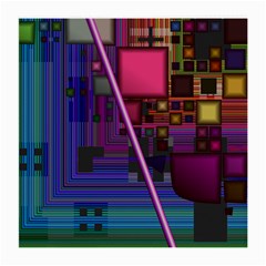 Jewel City, Radiant Rainbow Abstract Urban Medium Glasses Cloth (2-side) by DianeClancy