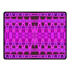 Bright Pink Black Geometric Pattern Double Sided Fleece Blanket (small)  by BrightVibesDesign