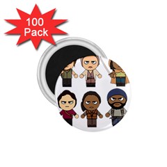 The Walking Dead   Main Characters Chibi   Amc Walking Dead   Manga Dead 1 75  Magnets (100 Pack)  by PTsImaginarium