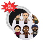 The Walking Dead   Main Characters Chibi   Amc Walking Dead   Manga Dead 2.25  Magnets (10 pack)  Front
