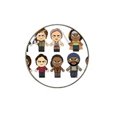The Walking Dead   Main Characters Chibi   Amc Walking Dead   Manga Dead Hat Clip Ball Marker (4 Pack) by PTsImaginarium