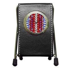 The Patriotic Flag Pen Holder Desk Clocks by SugaPlumsEmporium