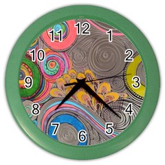 Rainbow Passion Color Wall Clocks by SugaPlumsEmporium