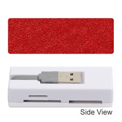 Festive Red Glitter Texture Memory Card Reader (stick)  by yoursparklingshop