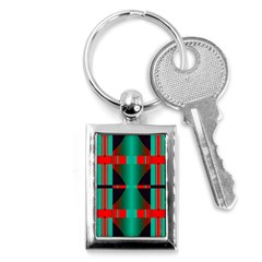 Vertical Stripes And Other Shapes                        			key Chain (rectangle) by LalyLauraFLM