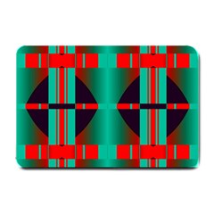 Vertical Stripes And Other Shapes                        			small Doormat by LalyLauraFLM