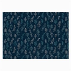 Whimsical Feather Pattern, Midnight Blue, Large Glasses Cloth (2 Sides) by Zandiepants
