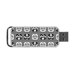 Black And White Portable Usb Flash (two Sides) by FunkyPatterns