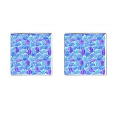 Blue And Purple Glowing Cufflinks (square) by FunkyPatterns