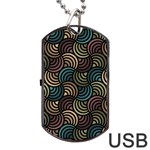 Glowing Abstract Dog Tag USB Flash (Two Sides)  Back
